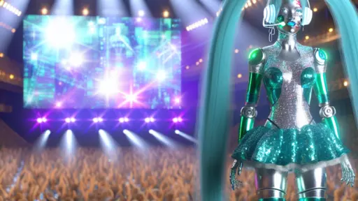 Virtuele superster Hatsune Miku viert de 10e verjaardag van de MIKU EXPO met een uitverkochte show in AFAS Live, Amsterdam op 30 oktober 2024.