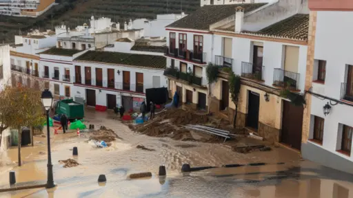 Zware regenval in Spanje heeft geleid tot ernstige overstromingen, met name in Andalusië en andere regio's. De bevolking werkt hard aan schadeherstel, terwijl nieuwe regen voorspeld is door de overblijfselen van orkaan Leslie.