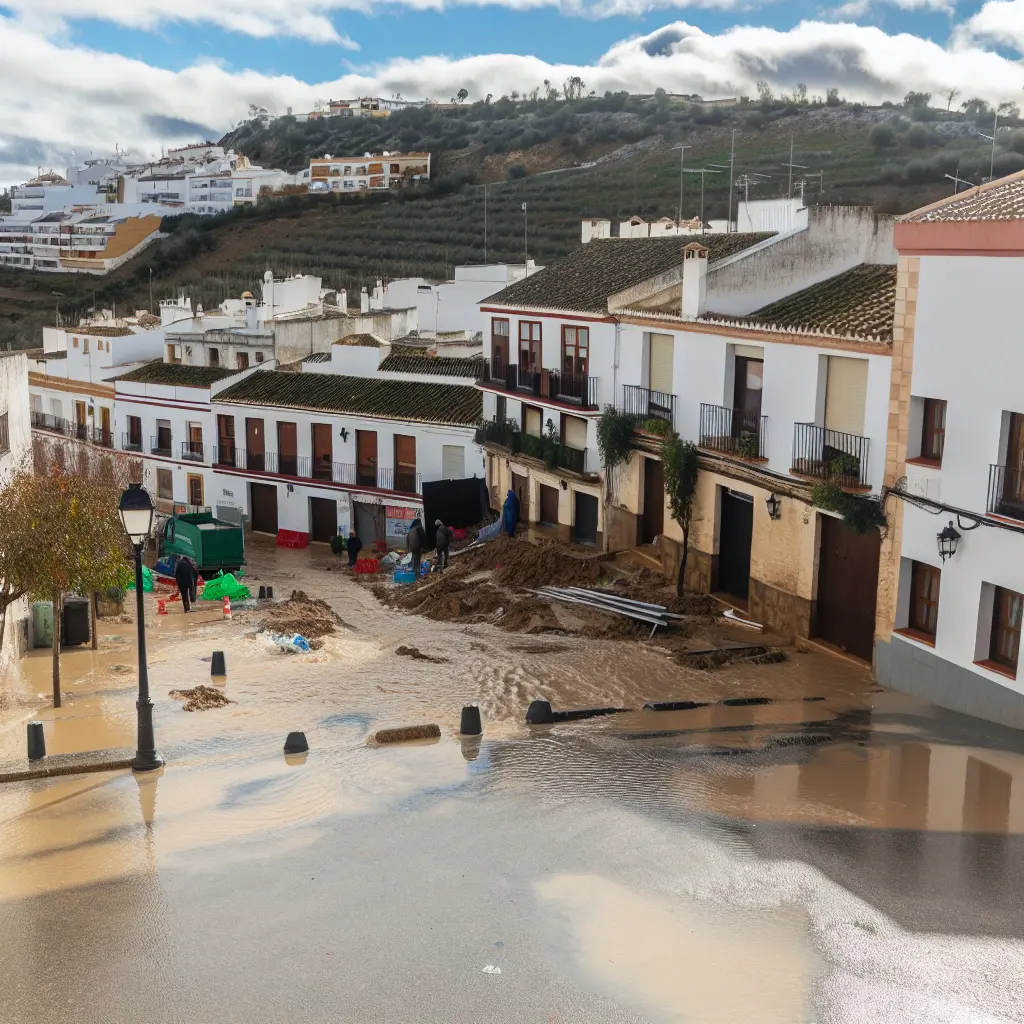 Zware regenval in Spanje heeft geleid tot ernstige overstromingen, met name in Andalusië en andere regio's. De bevolking werkt hard aan schadeherstel, terwijl nieuwe regen voorspeld is door de overblijfselen van orkaan Leslie.