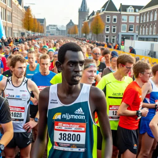 Meer dan 28.000 hardlopers verzamelden zich in Nijmegen voor de 39e editie van de Zevenheuvelenloop, waar Jacob Kiplimo het wereldrecord op 15 kilometer verder aanscherpte.