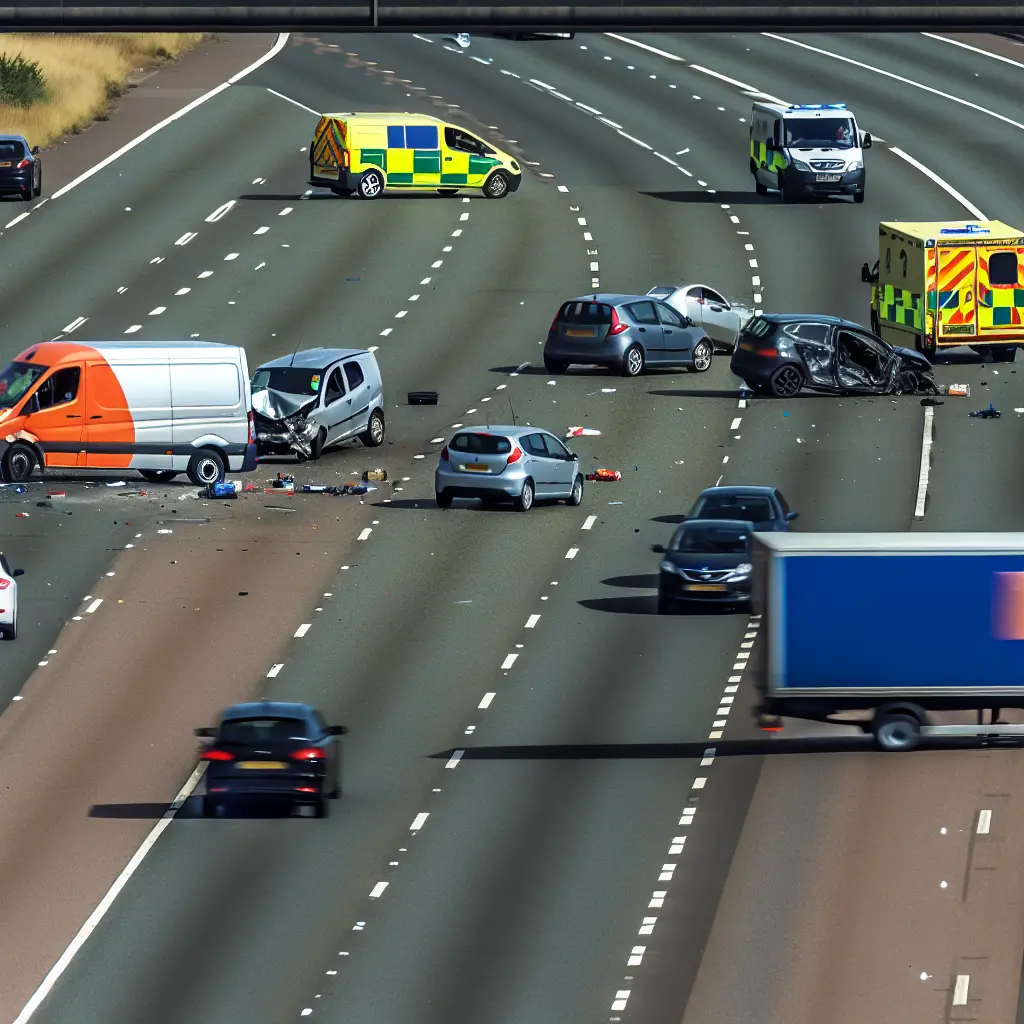 Een 49-jarige man uit Den Haag kwam om het leven als bijrijder in een bestelbus na een zwaar ongeval op de A16 waarbij vier auto's betrokken waren.